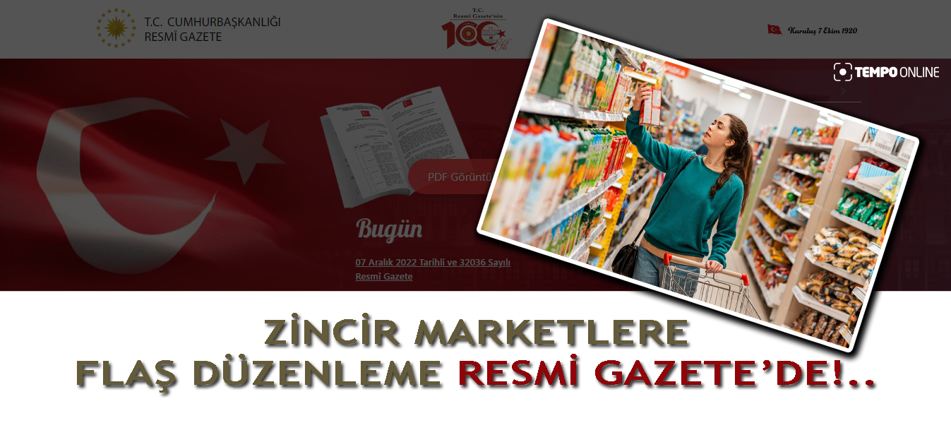 Zincir marketler yasası Resmi Gazete’de! (Bugün)