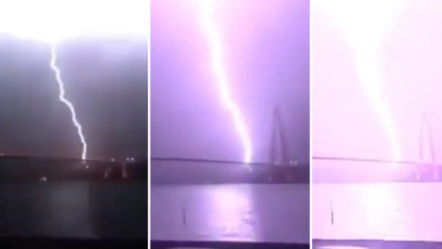 Yavuz Sultan Selim Köprüsü’ne Yıldırım Çarptı